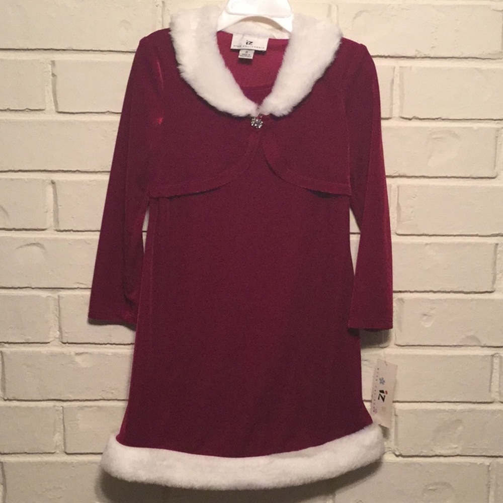 Byer California Girls Velvet Christmas Dress Sz 4